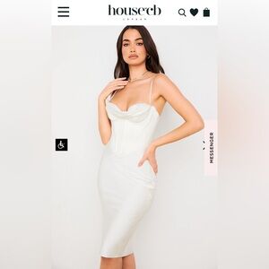 House of CB London MYRNA IVORY CORSET SLIP DRESS size XS. Never worn